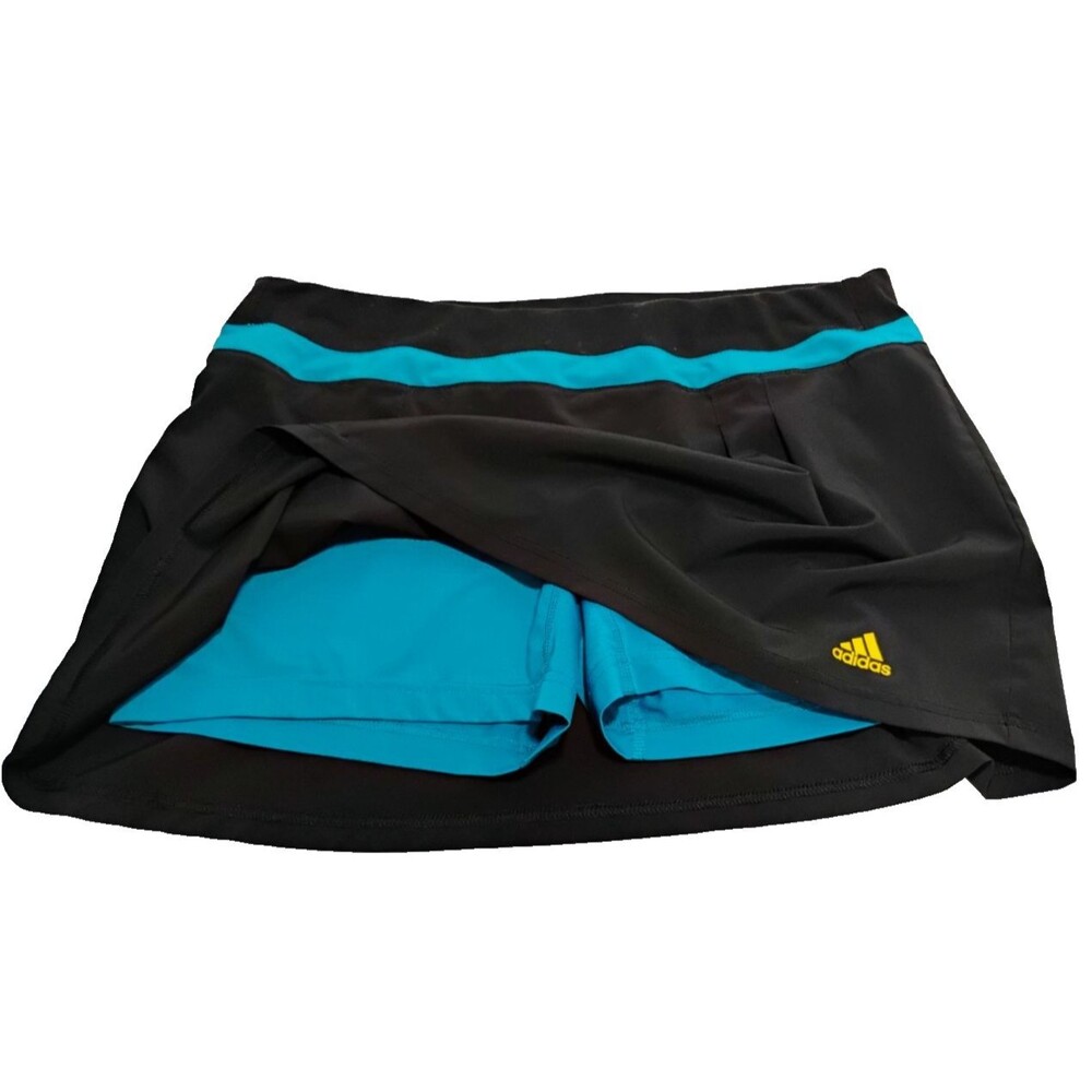 Adidas Climalite Womens Skorts Black Teal Size Large